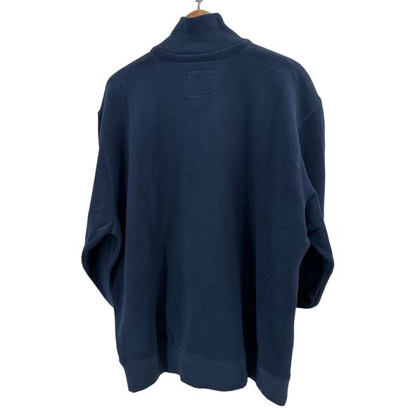 IZOD 1/4 Zip Sweatshirt WMNS XXL Navy Fleece Logo Long Sleeve Winter Outdoor VTG - Picture 6 of 7